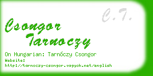 csongor tarnoczy business card
